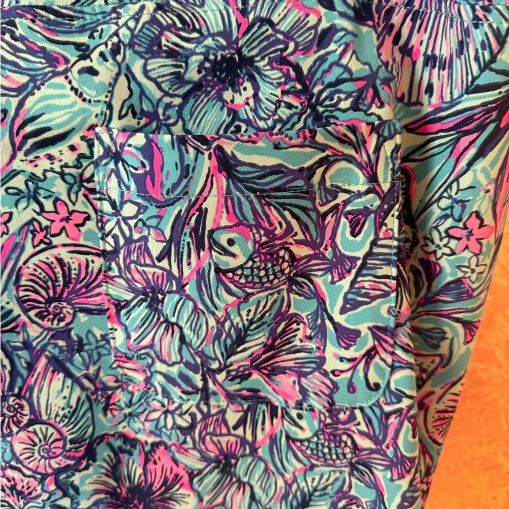 Lilly Pulitzer Luxletic Skort in Blue and Pink - Picture 6 of 10